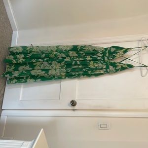 Green floral dress
